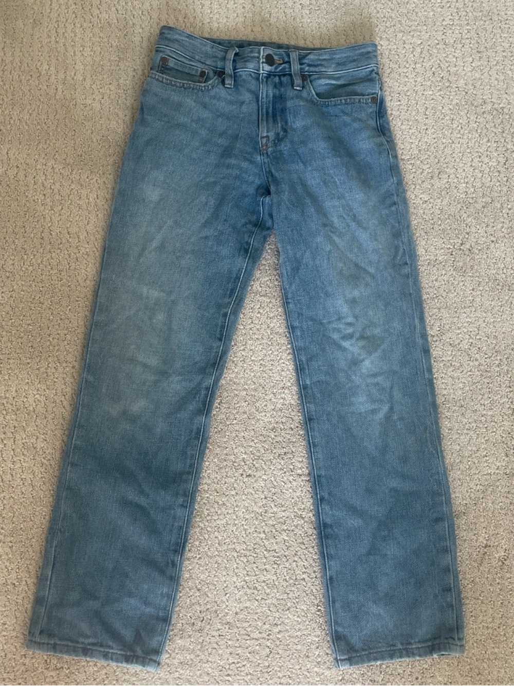 Polo Ralph Lauren Boys Size 12 Medium Wash Straight Relaxed Fit Jeans